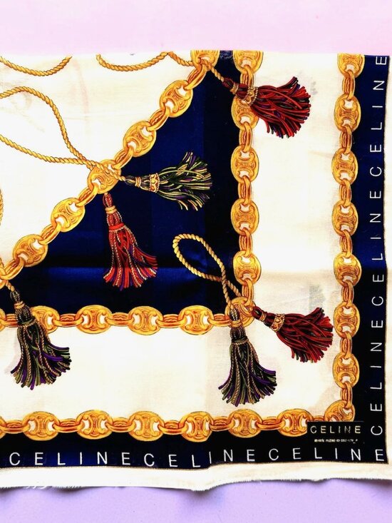 #62) New with sticker - Great Gift Celine Paris luxury  high quality  Mini Scarf - Picture 12 of 12